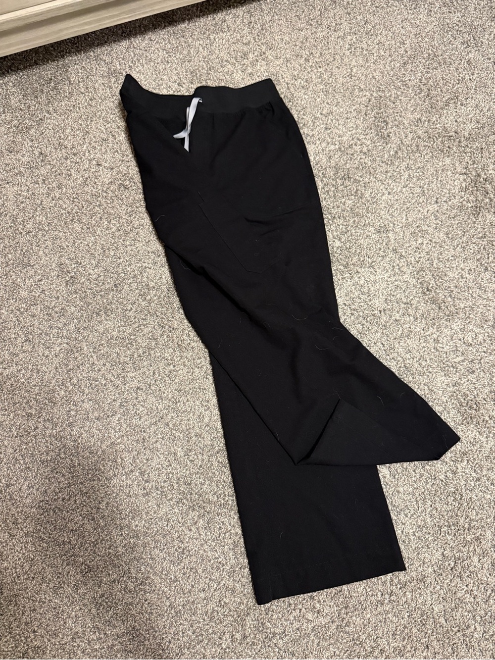 Figs Black Wide-Leg Drawstring Pants - Picture 4 of 4